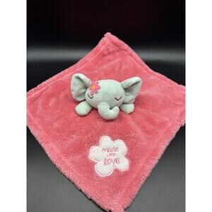 Baby Gear Elephant Pink Lovey MADE WITH LOVE Security Blanket